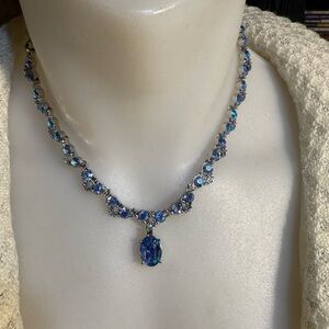 Monet Blue Crystal Necklace